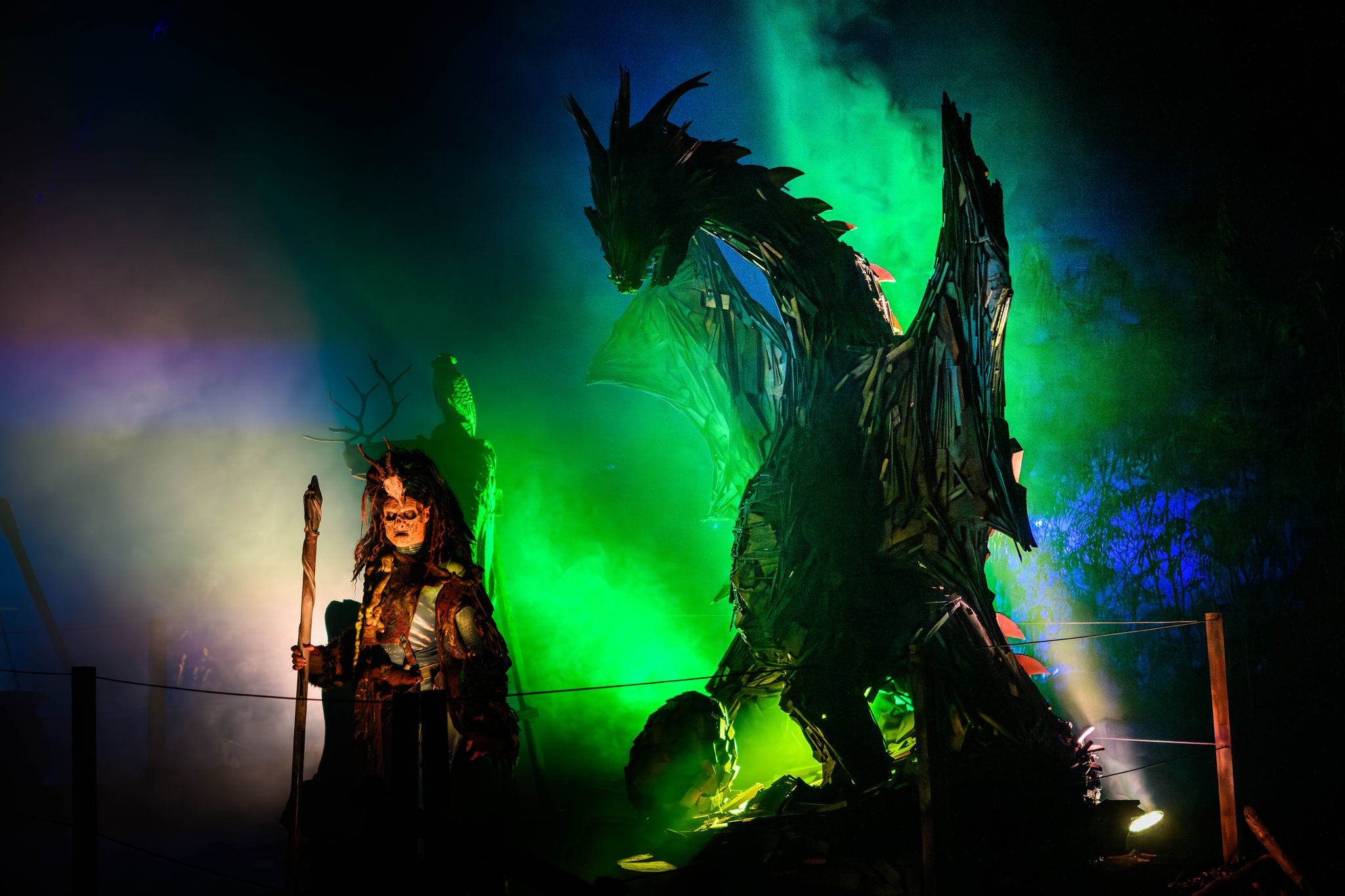 Eddie de Clown tijdens Halloween Fright Nights in Walibi